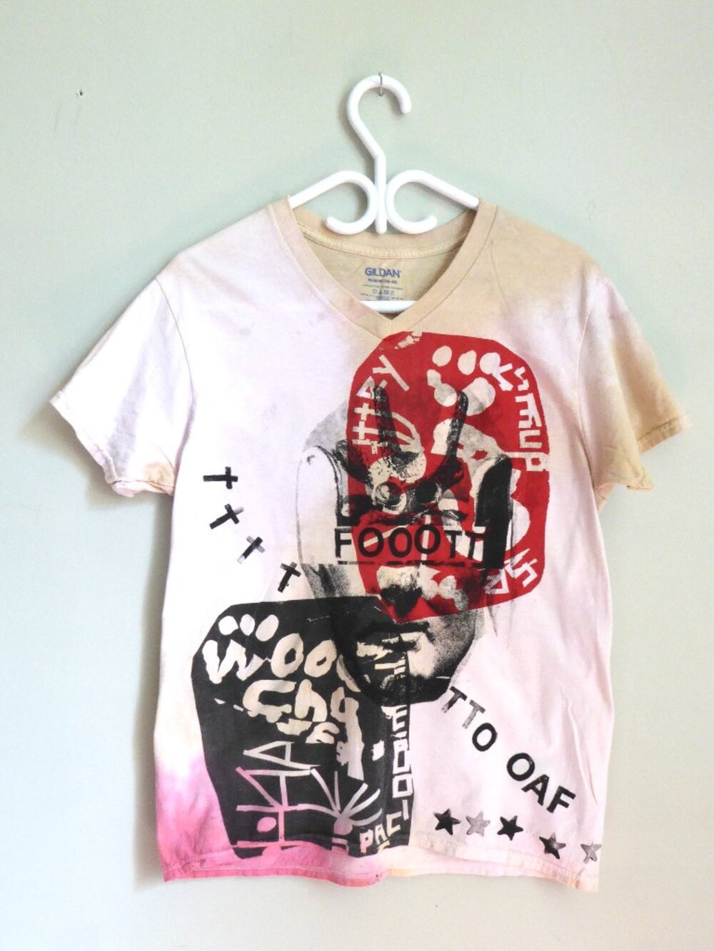 T-shirt featuring layered silkscreen printing